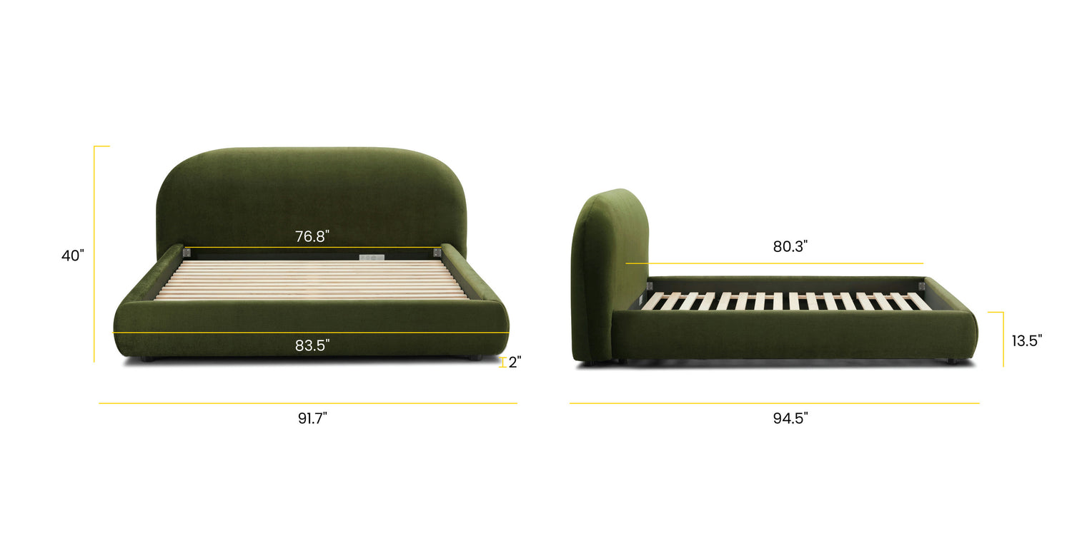 Distressed Green Velvet/King
