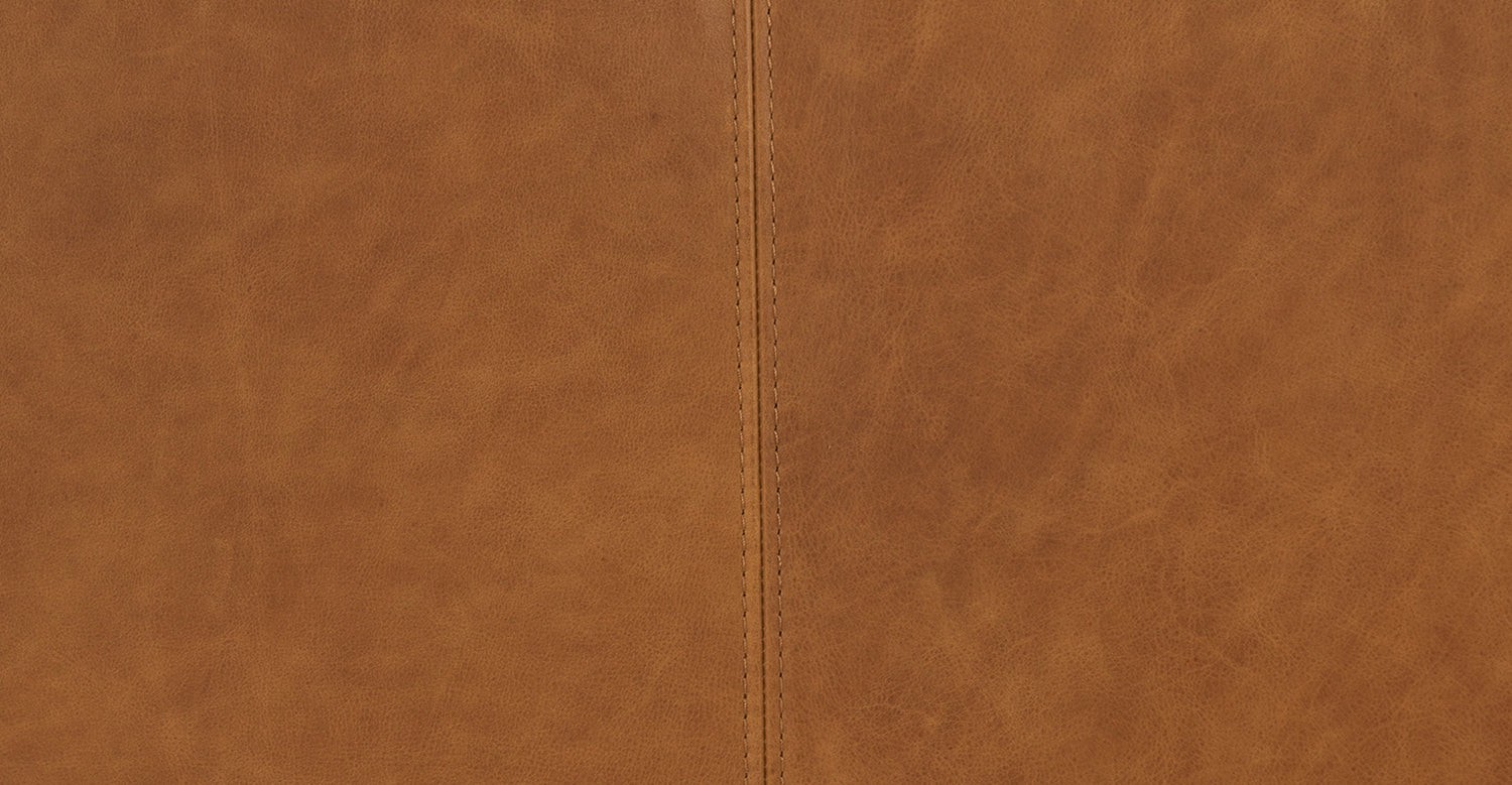 Denver Leather Ottoman Saddle Tan