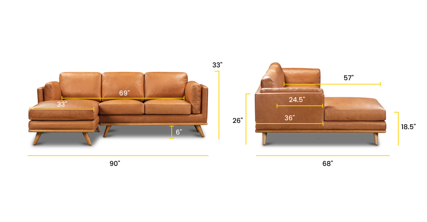 Saddle Tan, dimensions