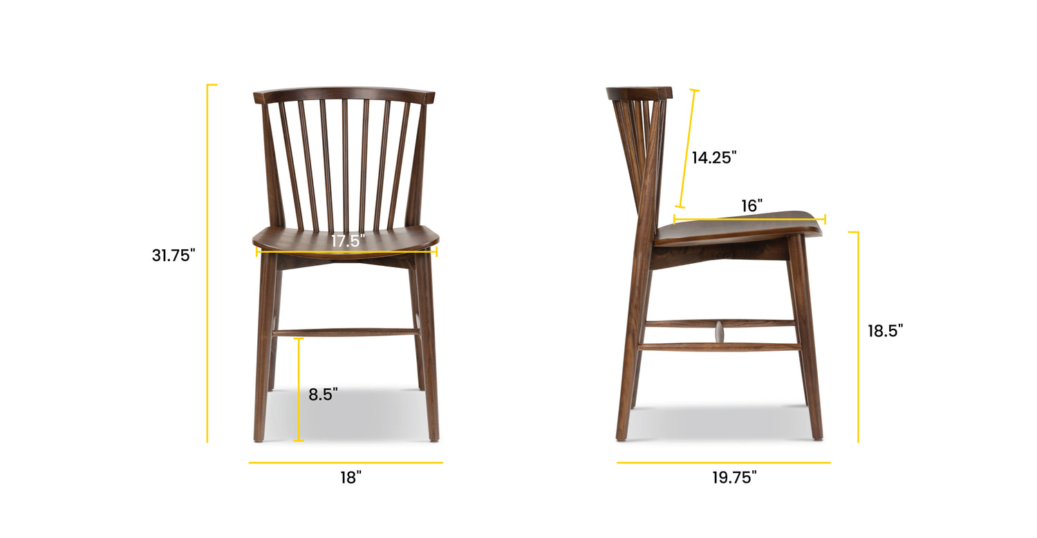 Walnut, dimensions