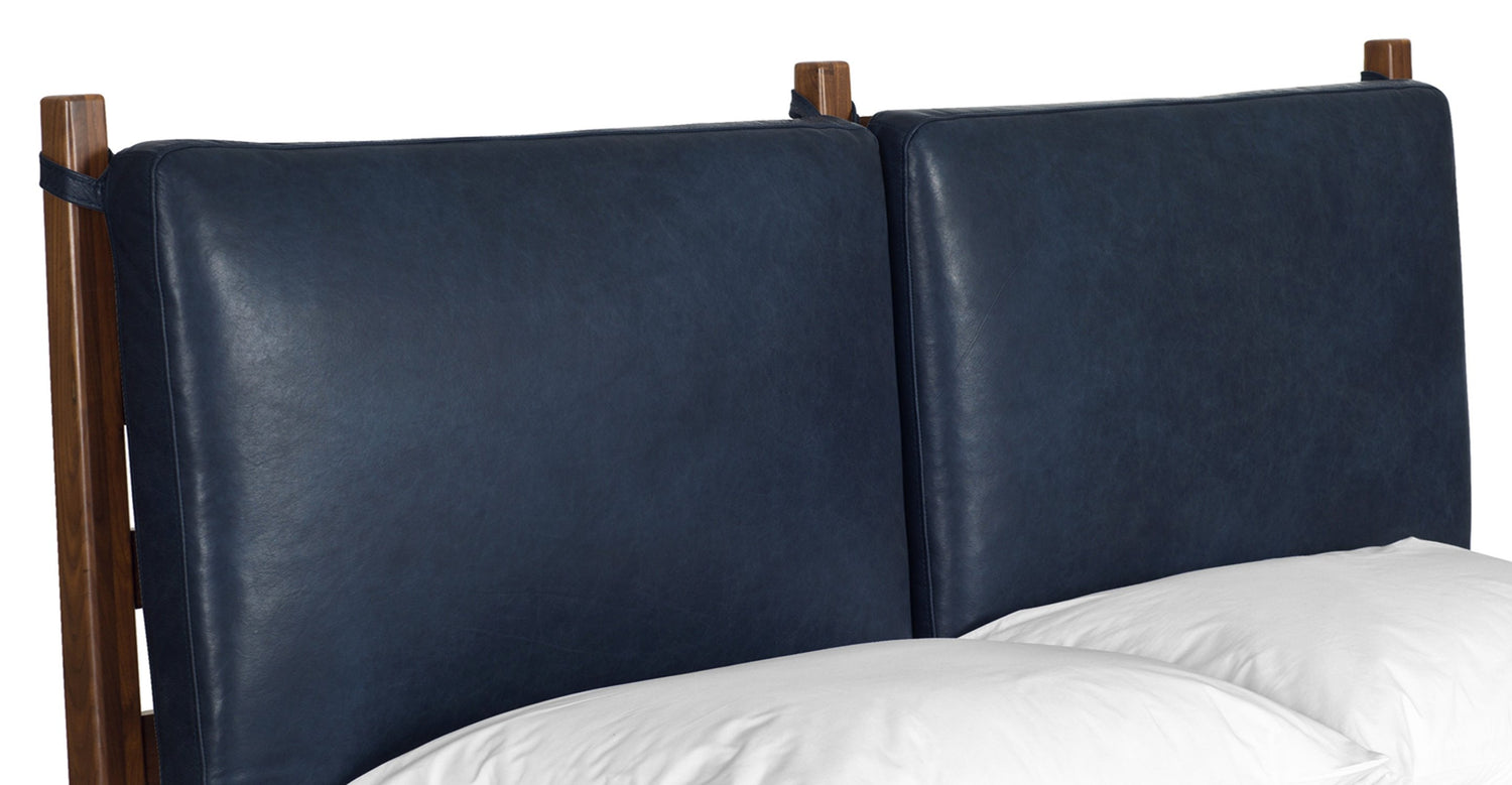 Truro Bed Headboard Cushion Set Midnight Blue/King