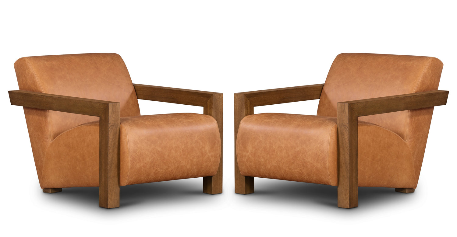 Giza Lounge Chair Cognac Tan/Set of 2