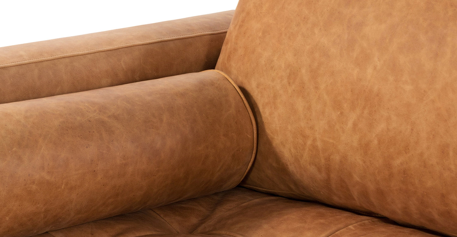 Walnut Finish Napa Right Facing Sectional Sofa Poly Bark