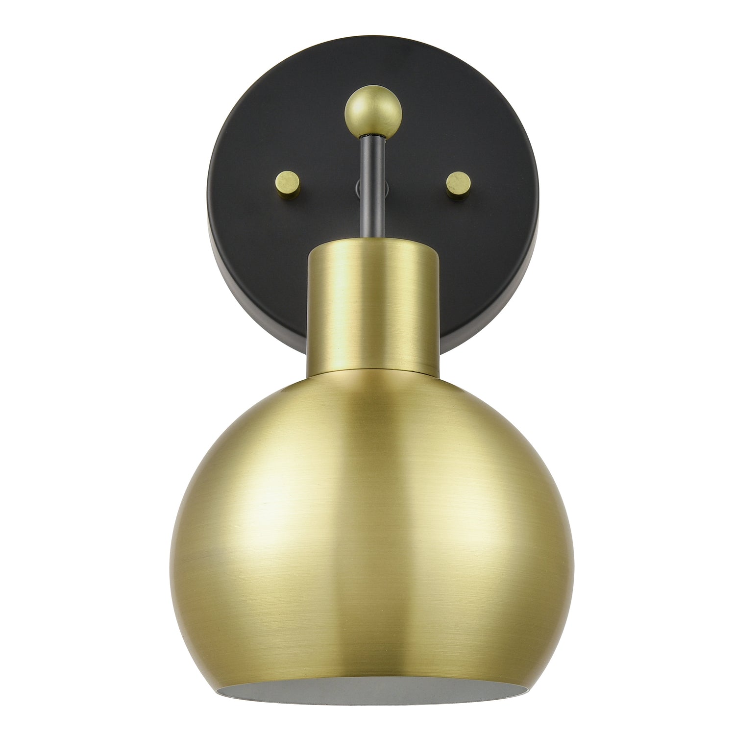 Bria Vanity Light Black - Antique Brass