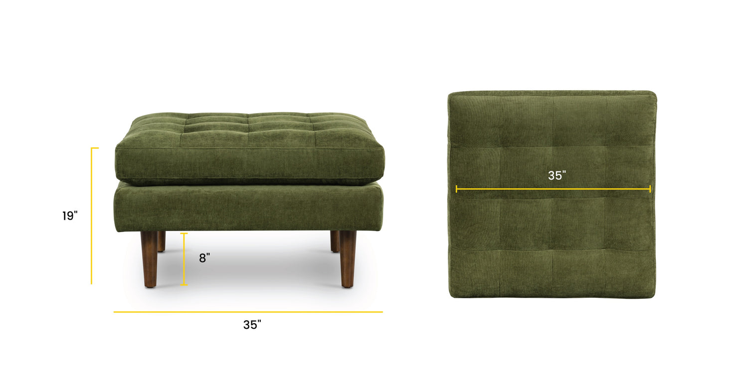 Distressed Green Velvet, dimensions