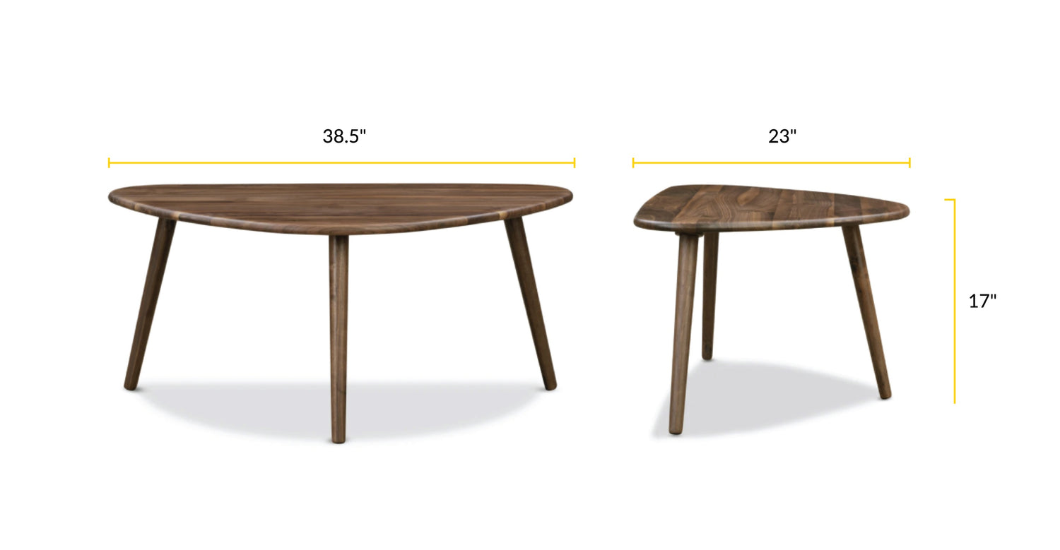 Forma Coffee Table Walnut, dimensions