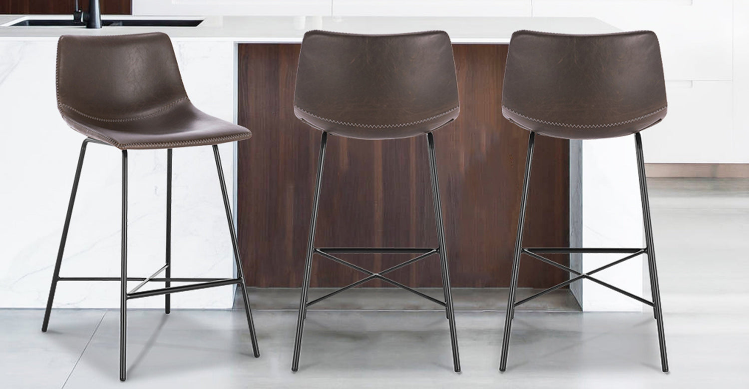 Paxton 24” Counter Height Stool Brown/Set of 3