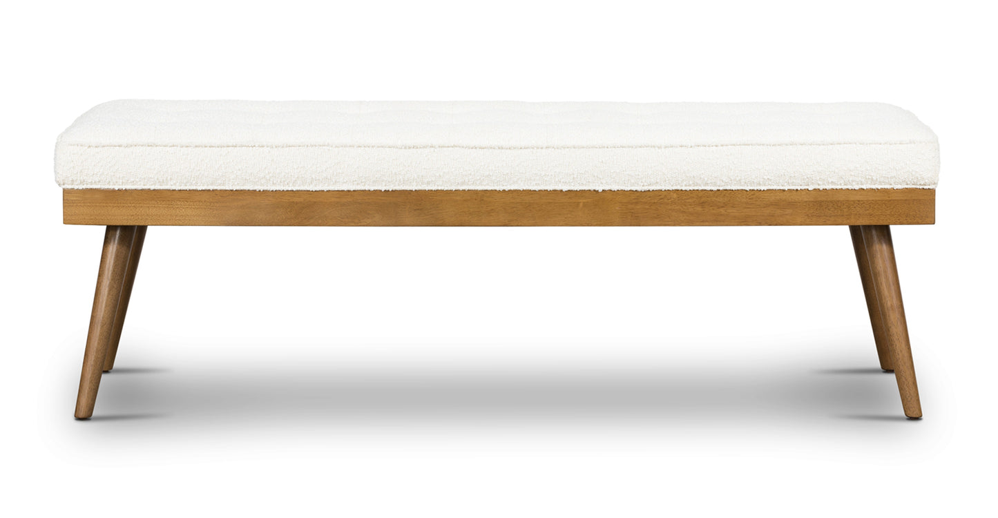 Luca Leather Bench in Cognac Tan | Poly & Bark
