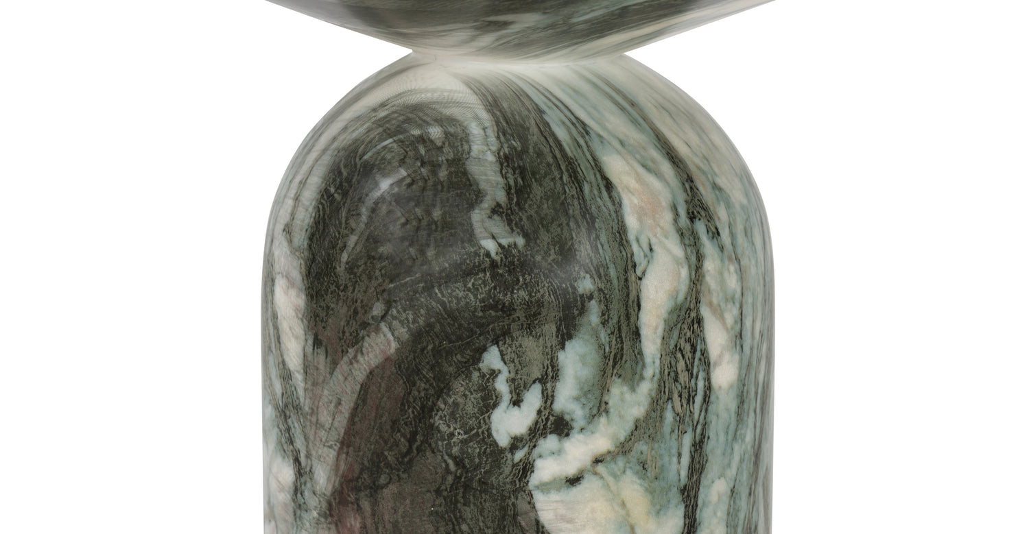 Wels End Table Green Marble