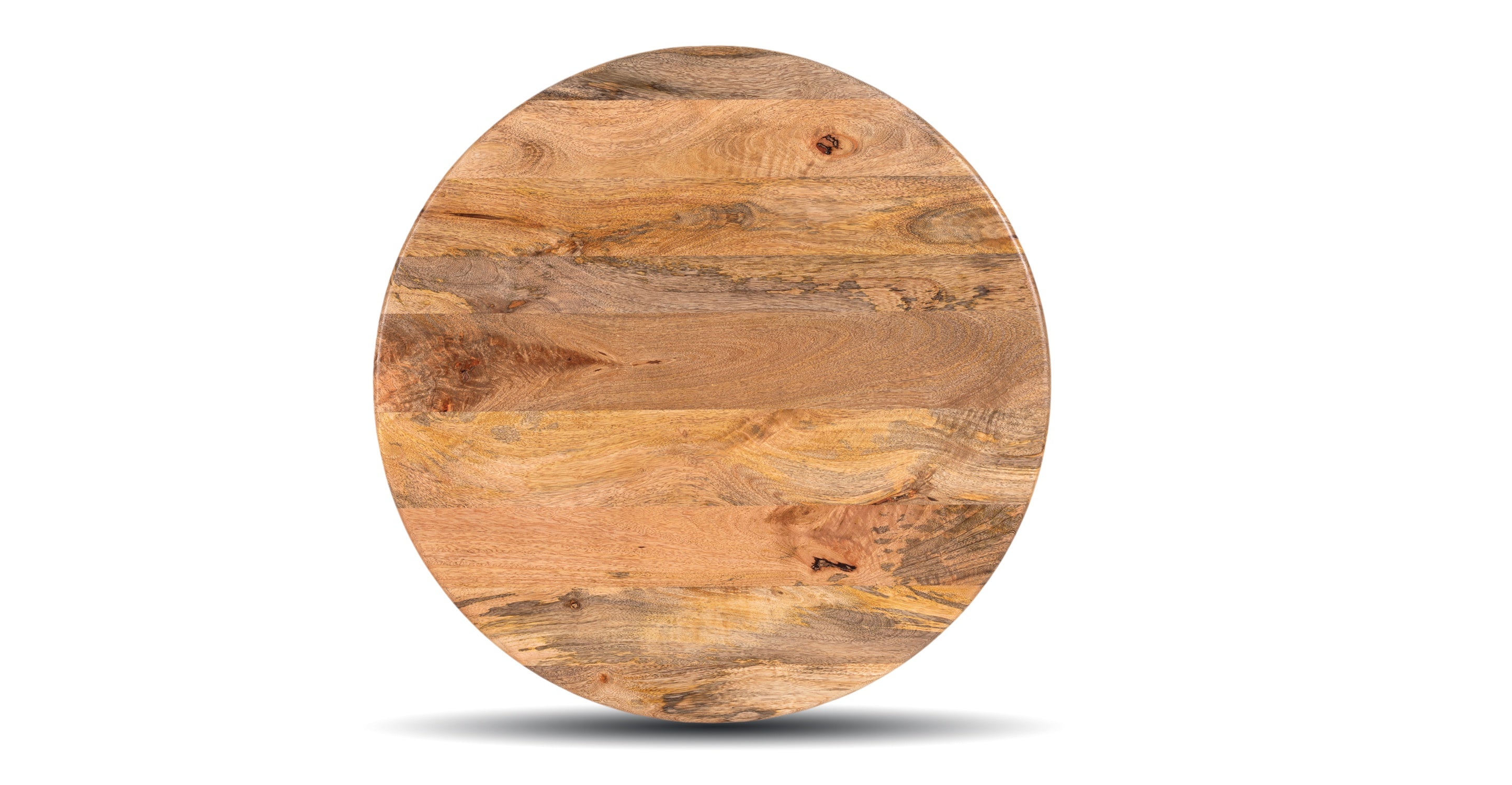 Deja 35" Round Coffee Table with Storage Poly & Bark