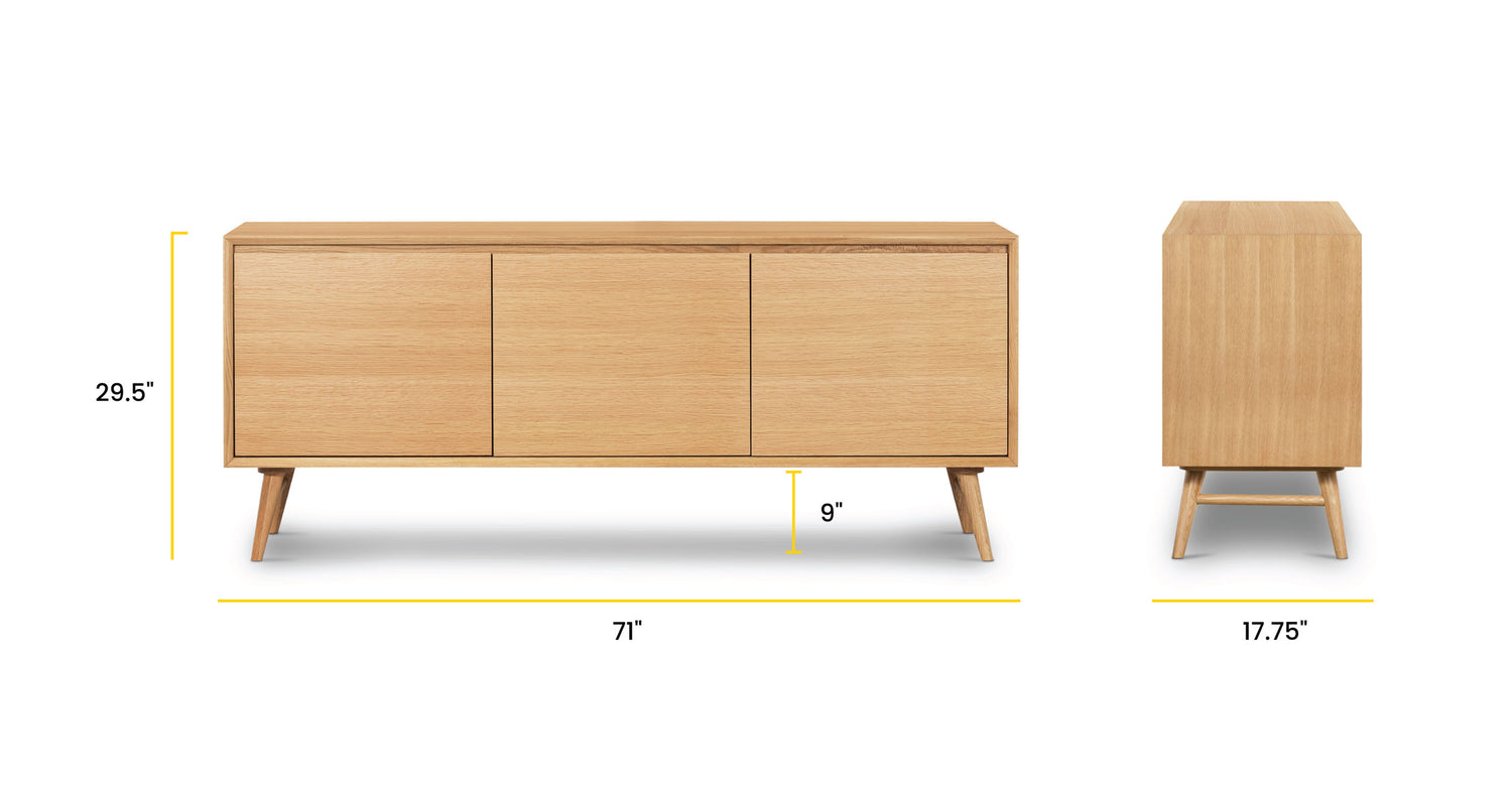 Oak, dimensions