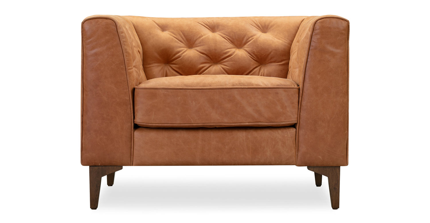 Essex Lounge Chair Cognac Tan/Single