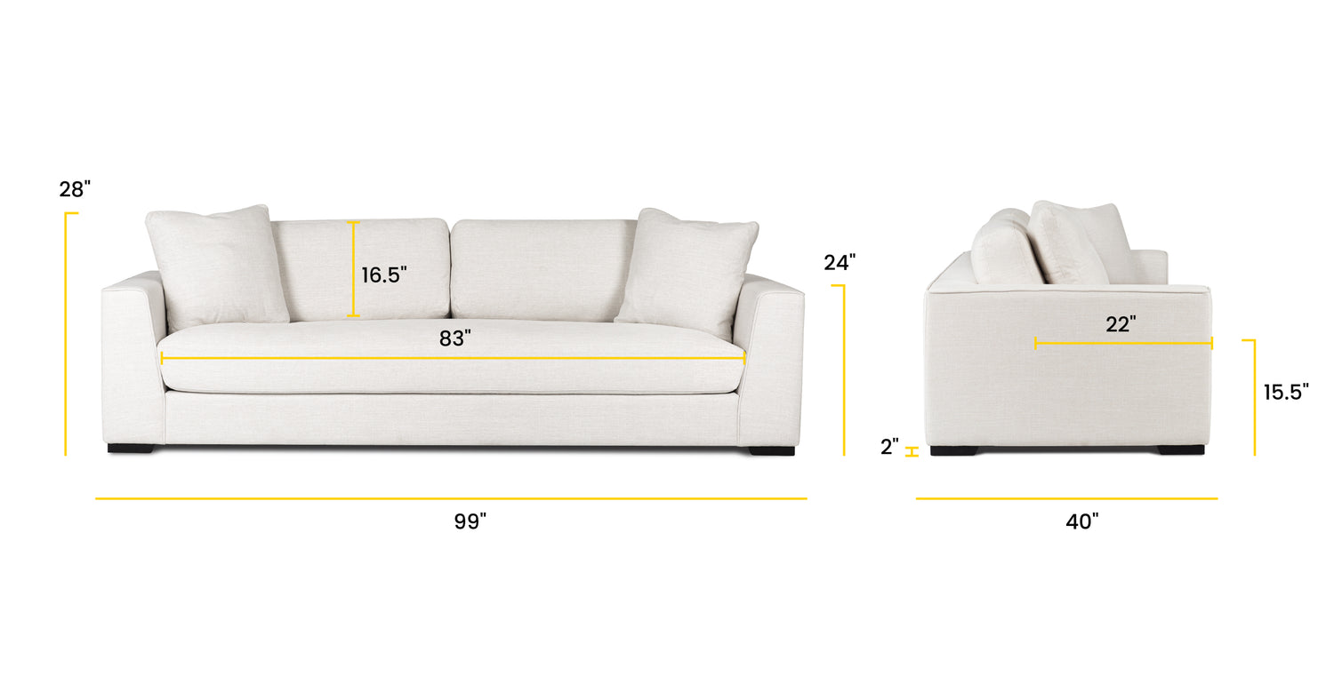 Birch White, dimensions