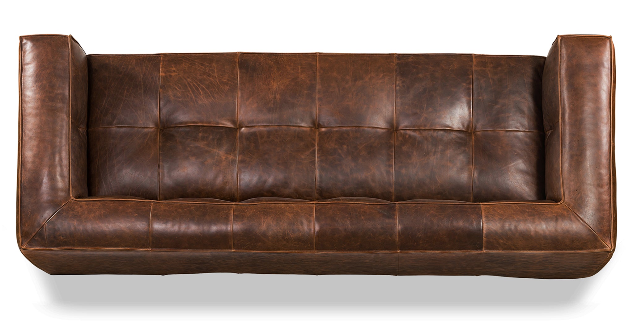 Chocolate Brown Leather Capa Sofa Poly & Bark