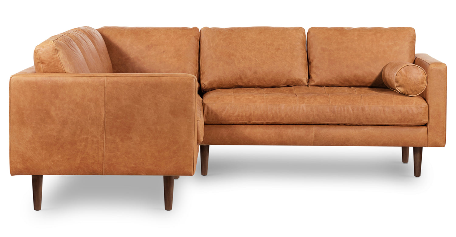 Leather corner store sectional couch