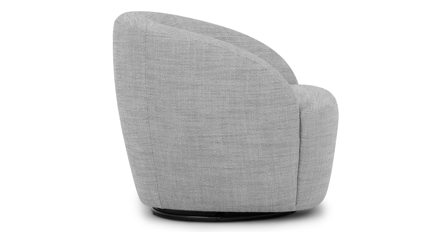 Alma Swivel Lounge Chair Luna Grey
