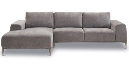 Rue Left-Facing Sectional Sofa Collection, Pewter Grey