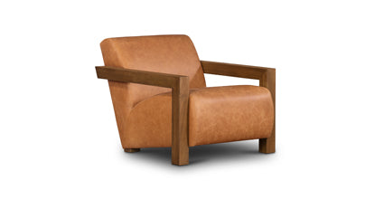 Giza Lounge Chair Collection, Cognac Tan