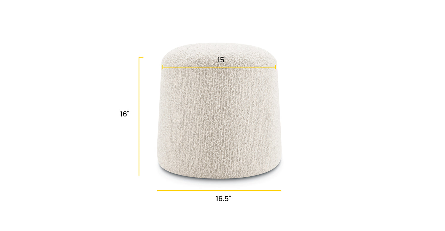 Crema White Boucle, dimensions