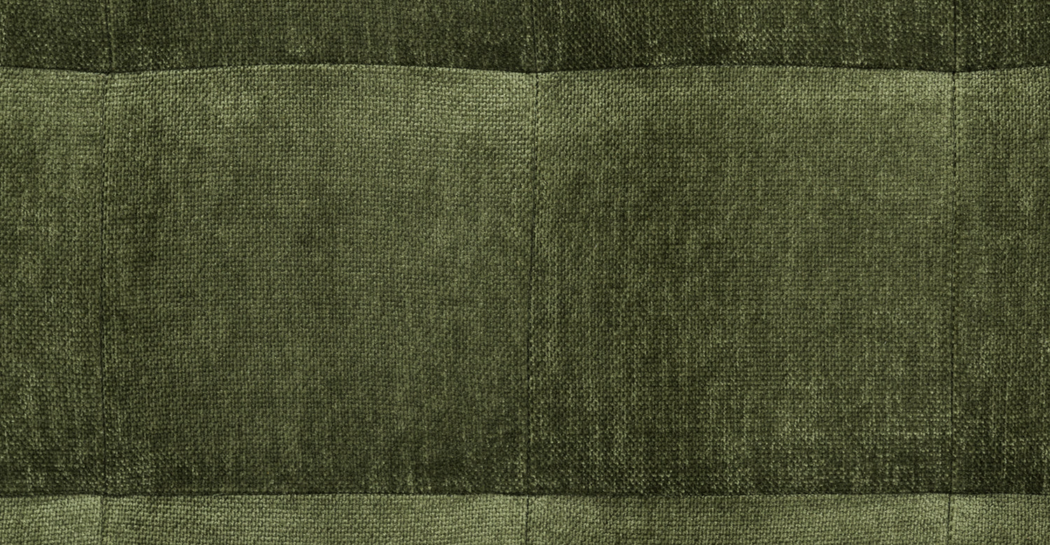Luca Fabric Bench Distressed Green Velvet