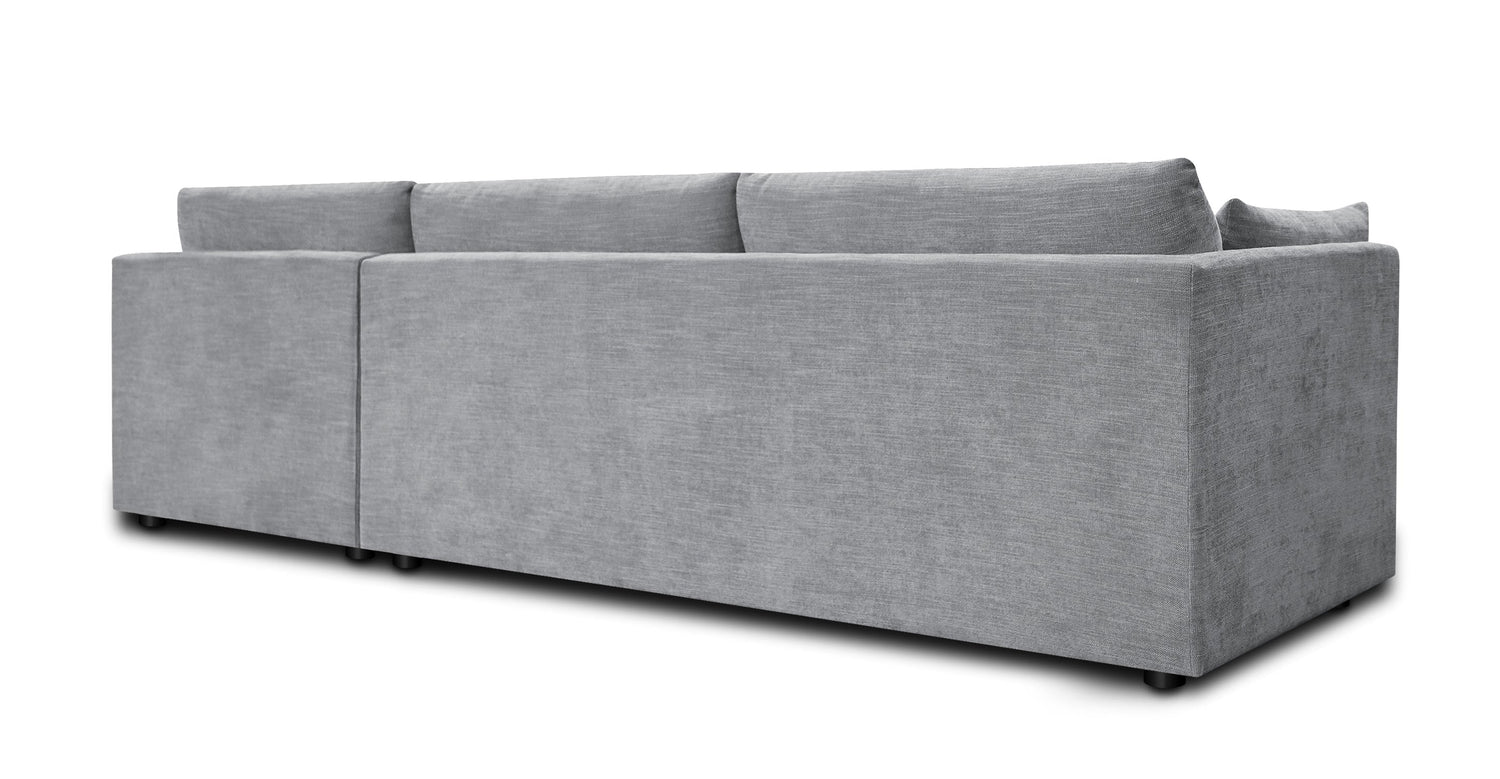 Argos Right-Facing Sleeper Sectional Sofa Bed Dawn Grey