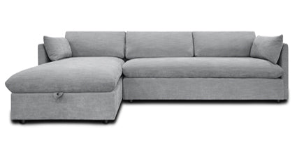 Argos Left-Facing Sleeper Sectional Sofa Bed Collection, Dawn Grey