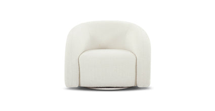 Volos Swivel Chair Collection, Ivory White Boucle