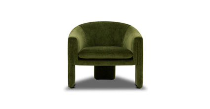 Ennis Lounge Chair Collection, Distressed Green Velvet