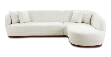 Arles Right-Facing Sectional Collection, Cloud White