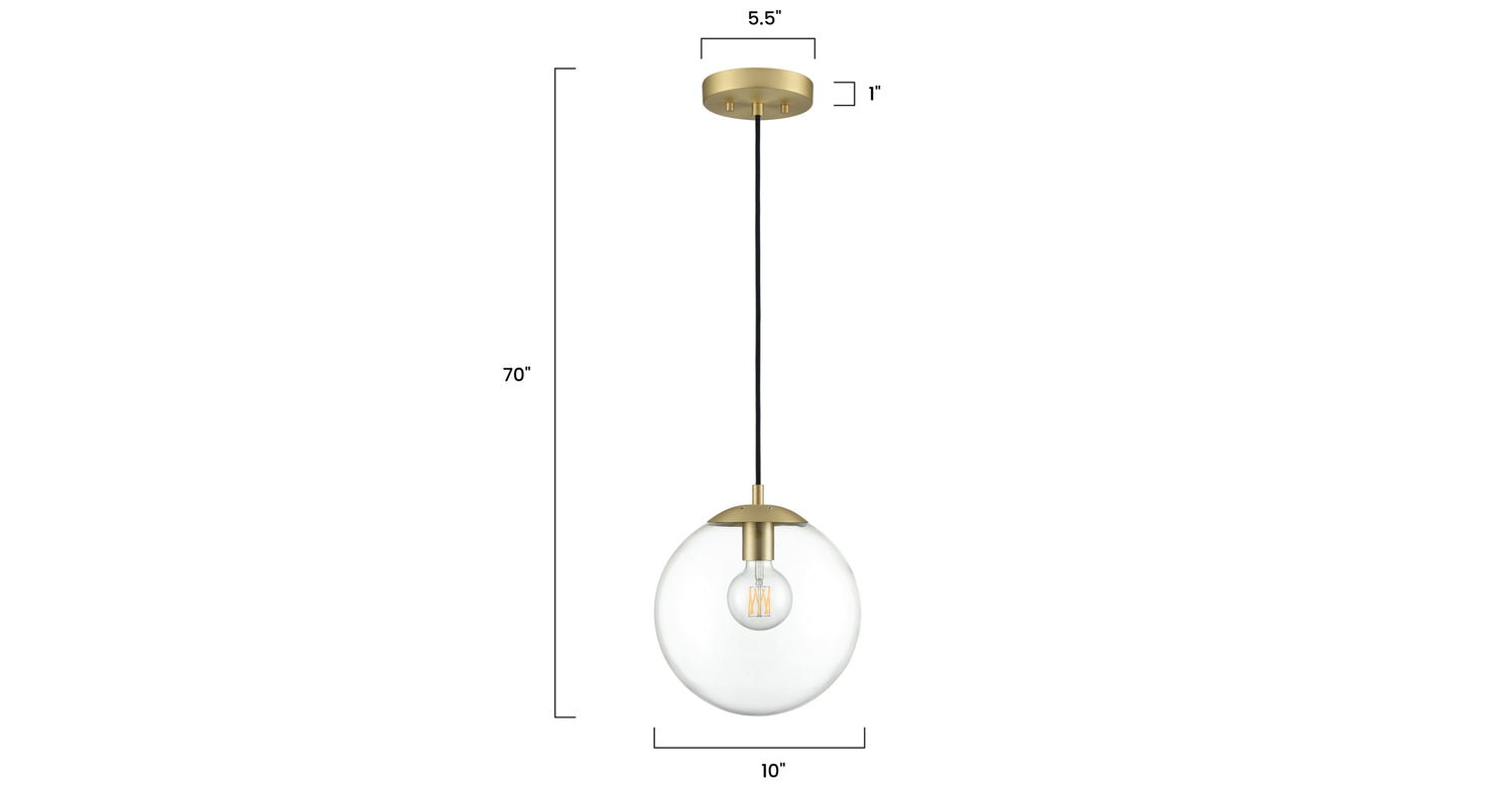 Brass/Clear, dimensions