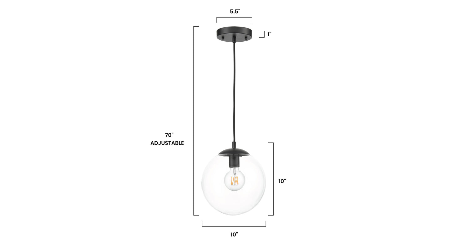 Black/Clear, dimensions