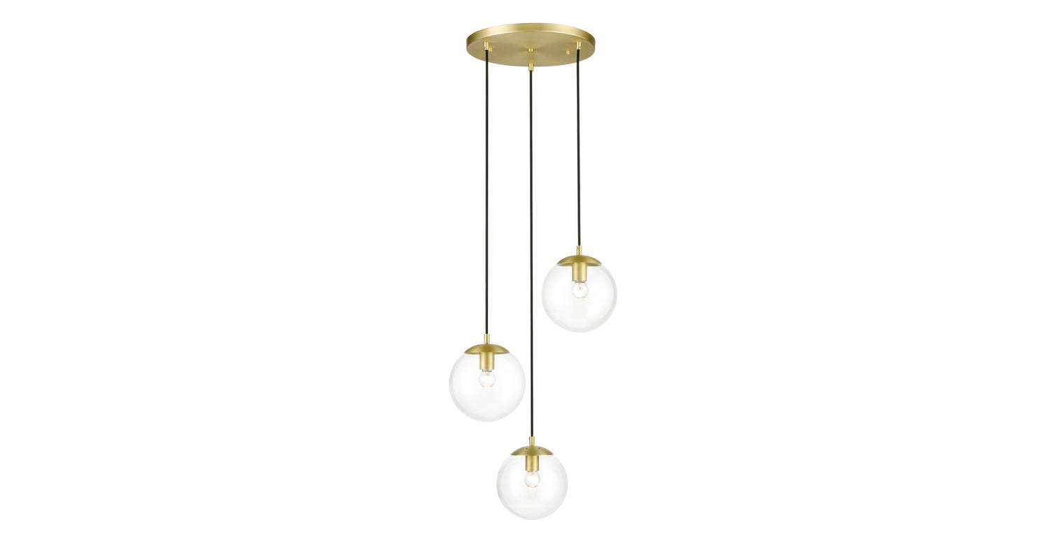 Brushed Brass/Clear,