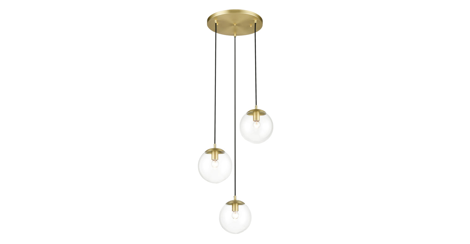 Brushed Brass/Clear,