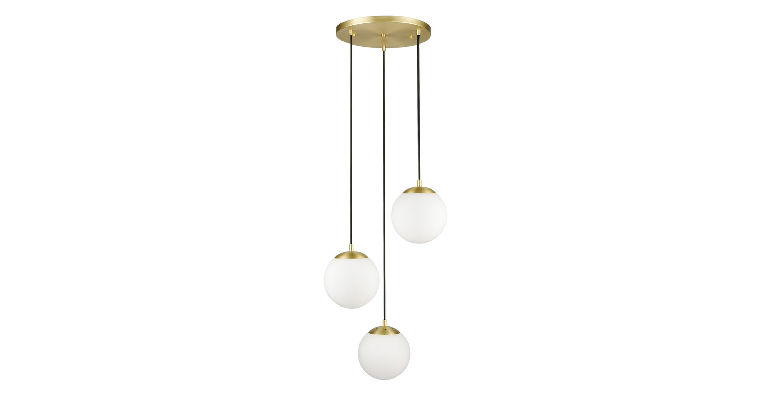 Brushed Brass/White,