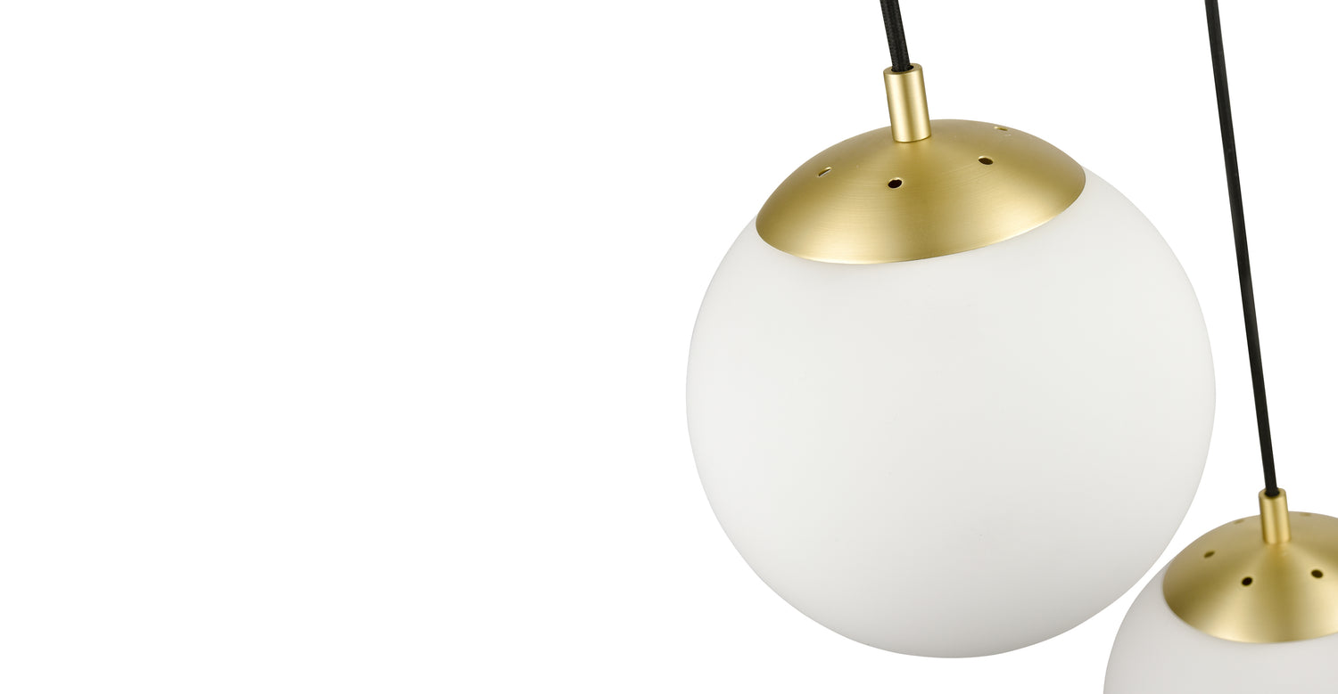 Brushed Brass/White,