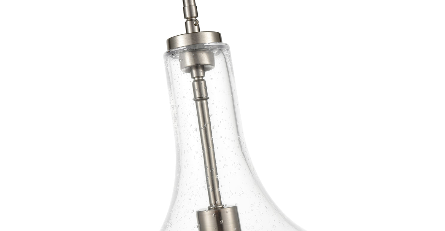 Sienna Pendant Lamp Satin Nickel/Clear,