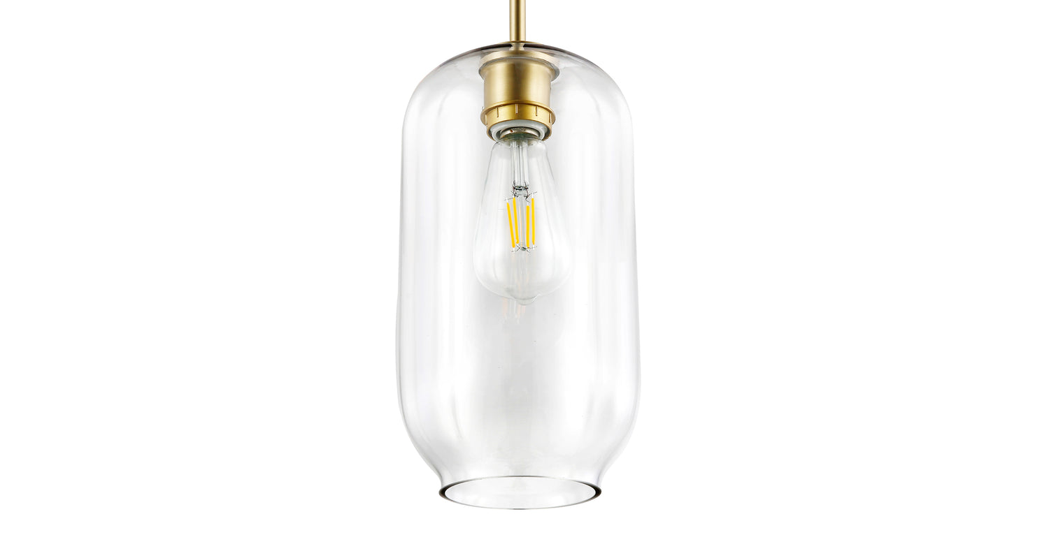 Brushed Brass/Clear,