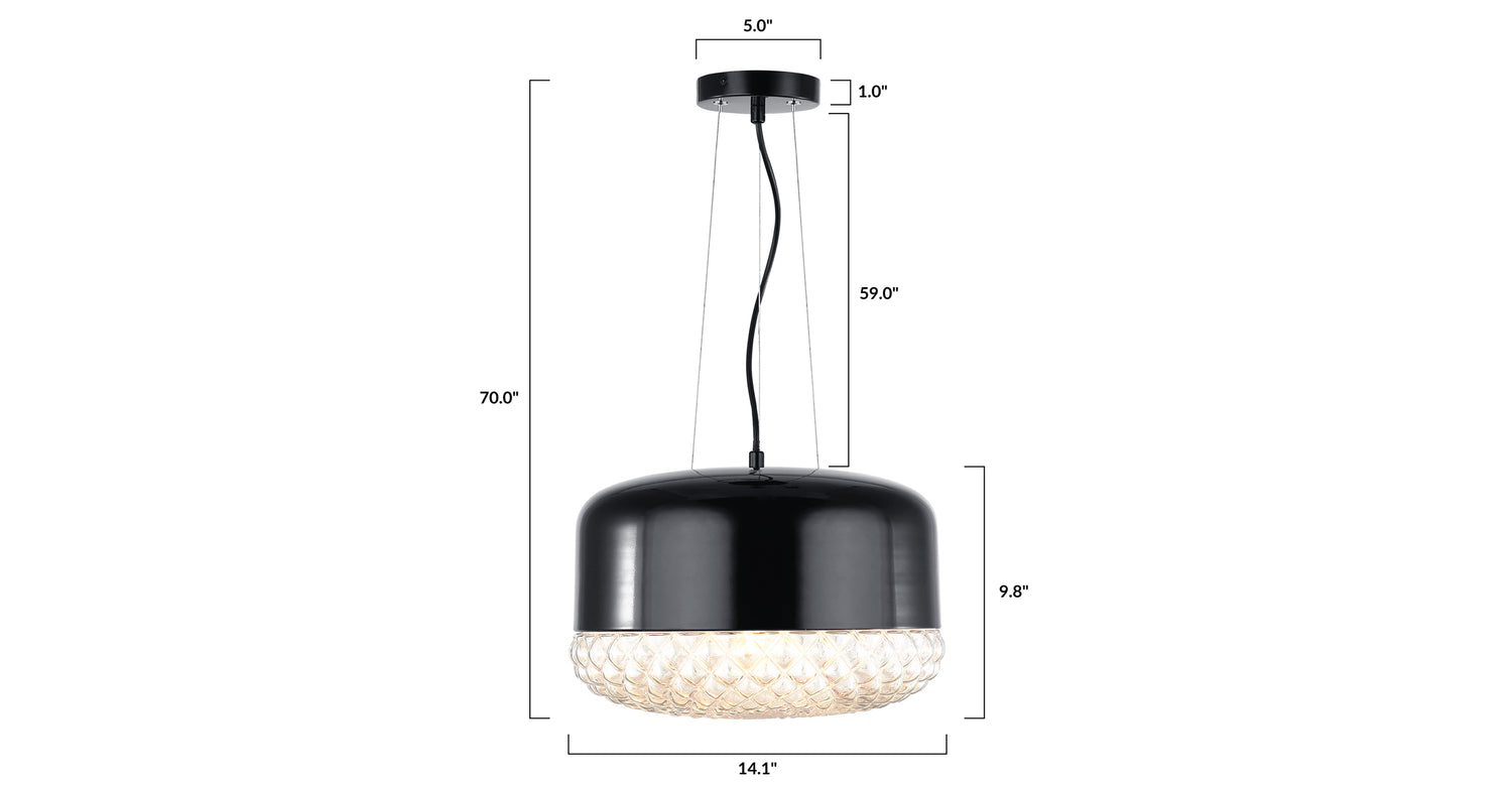 Black/Clear, dimensions
