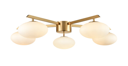 Brushed Brass/White,