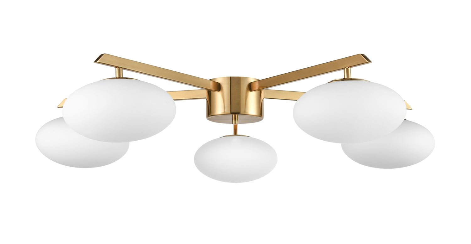 Brushed Brass/White,