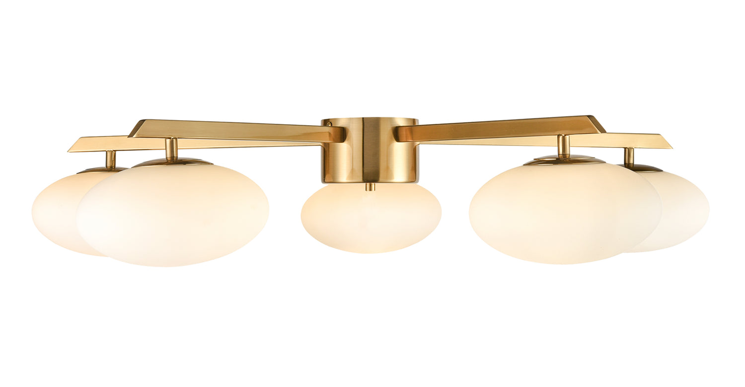 Brushed Brass/White,