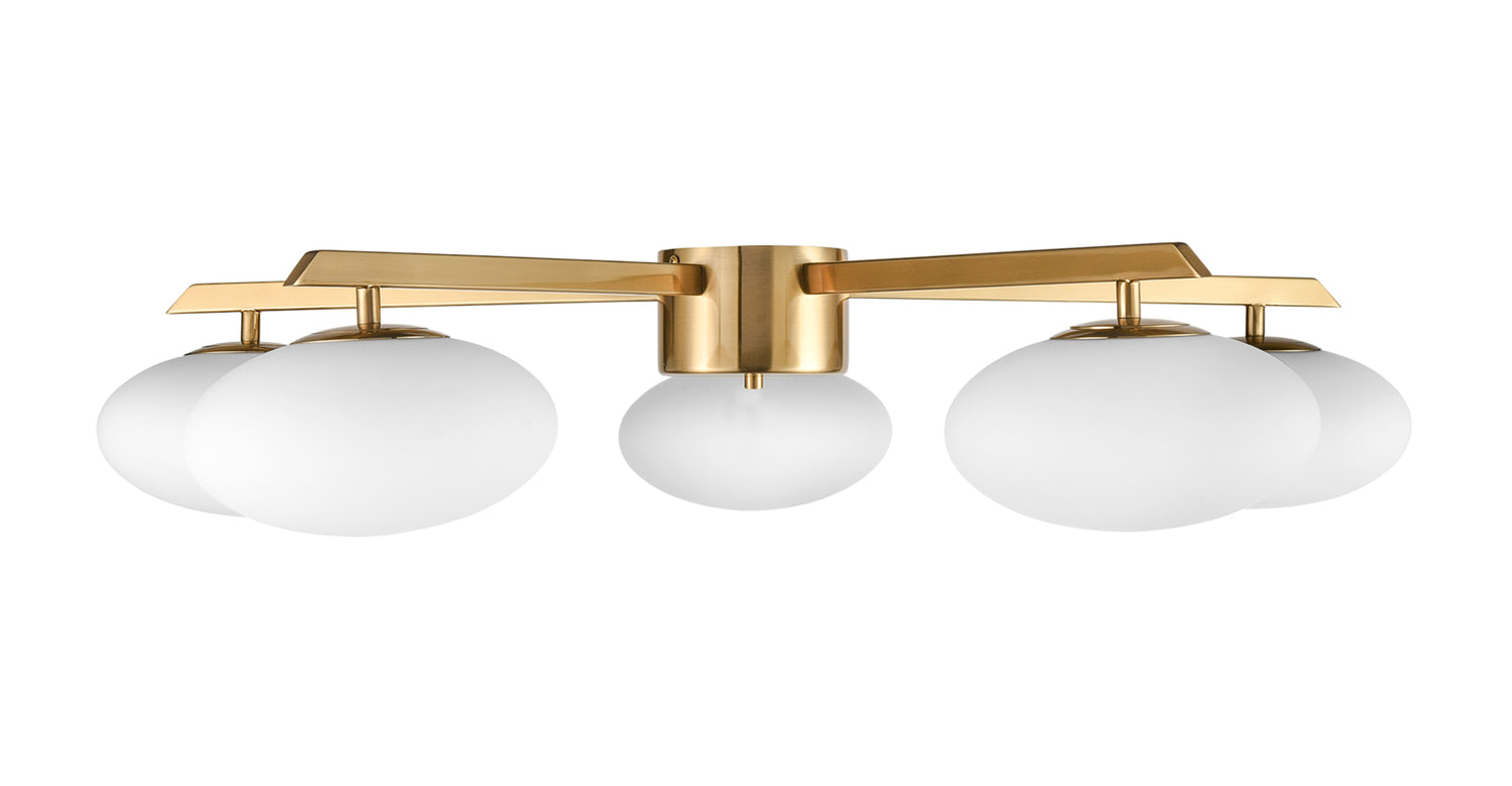 Brushed Brass/White,