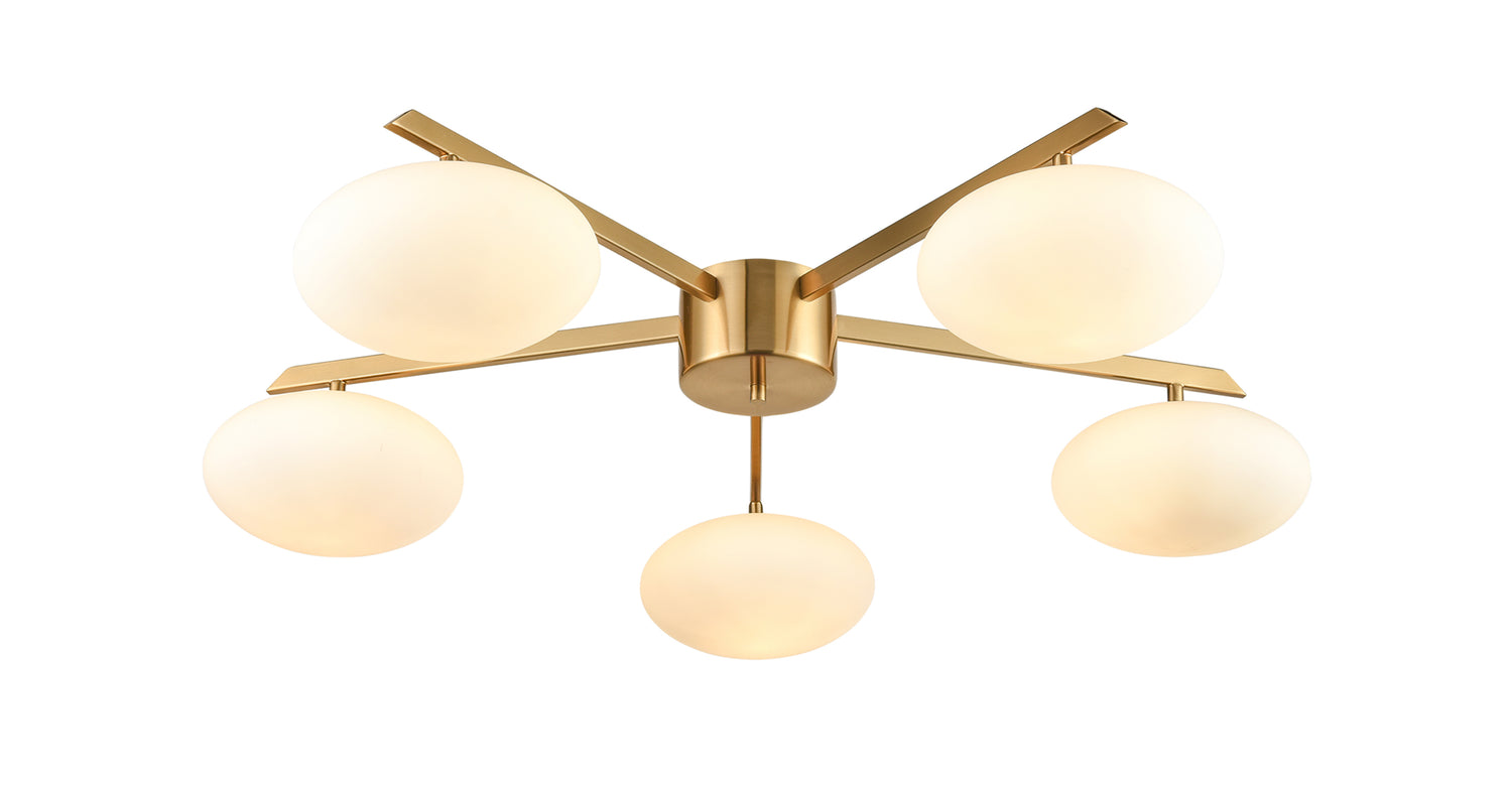 Brushed Brass/White,