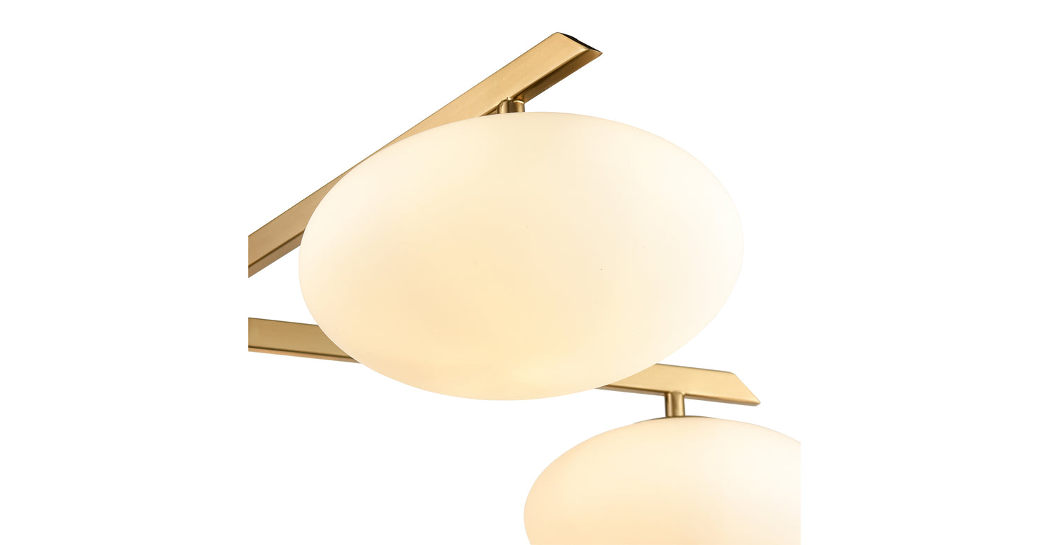 Brushed Brass/White,