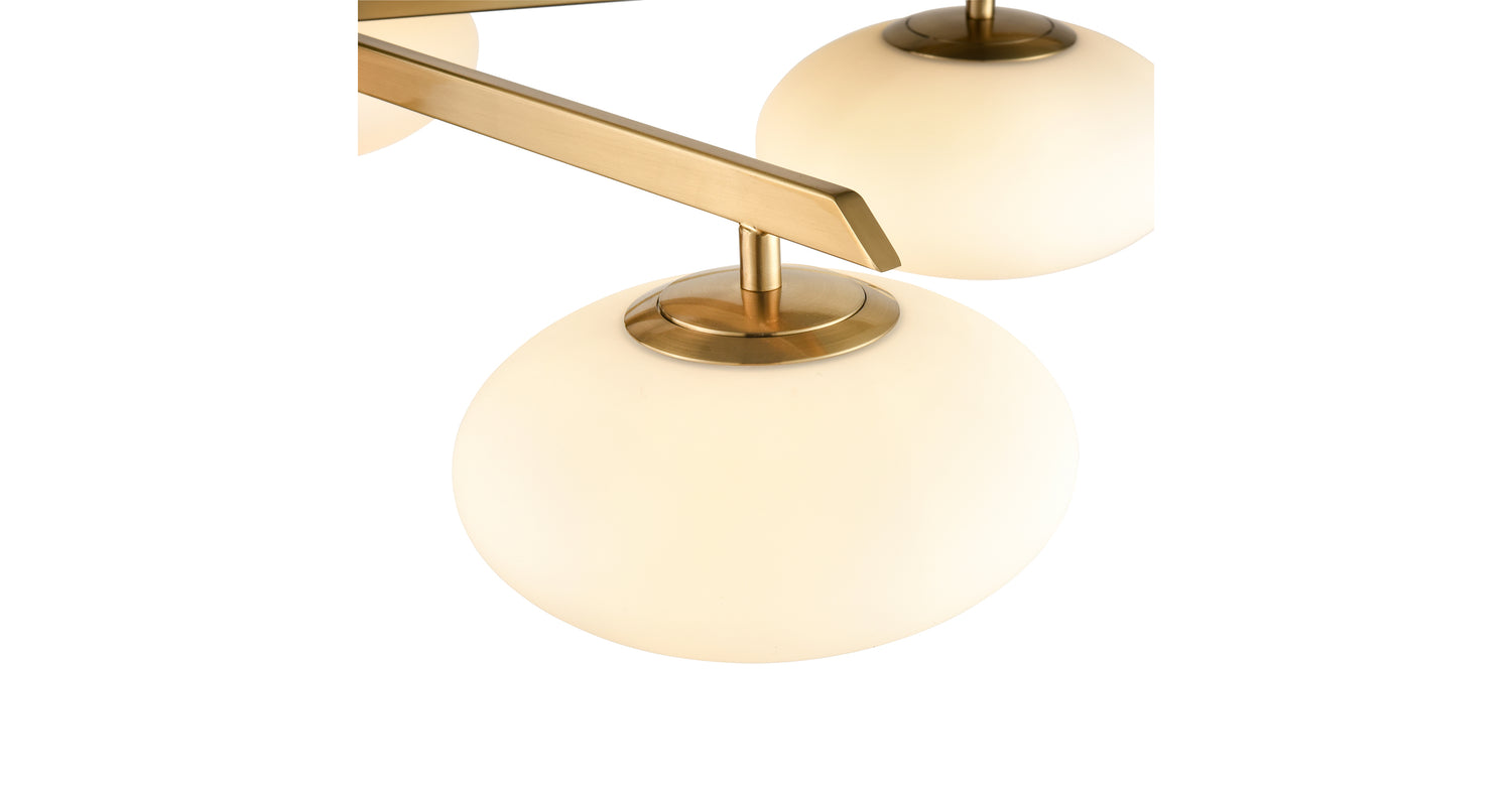 Brushed Brass/White,