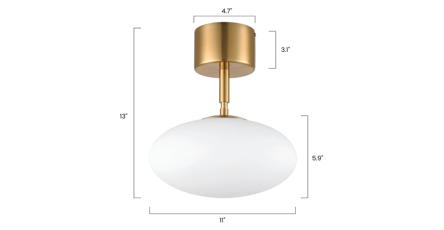 Brushed Brass/White, dimensions