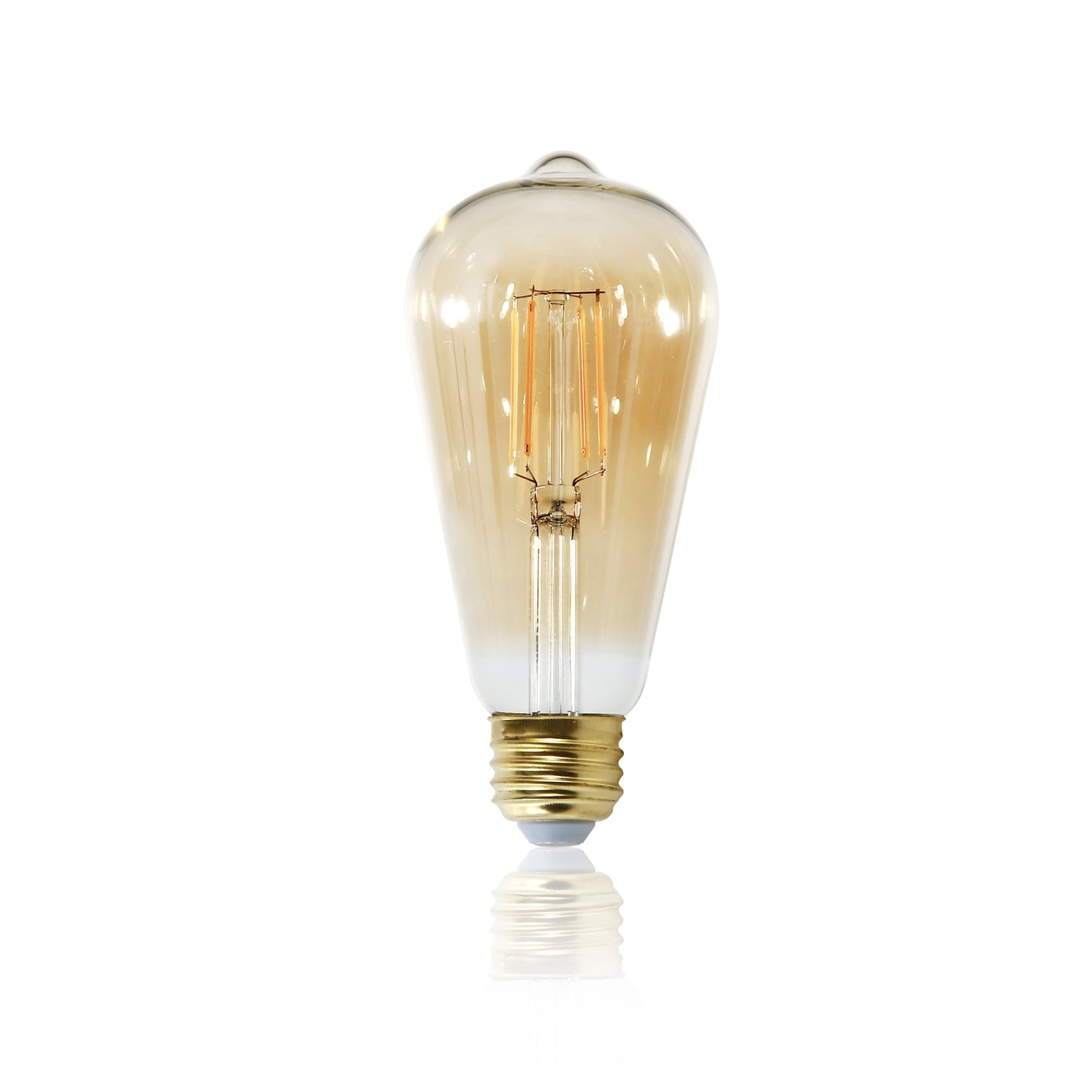Holland ST21 Amber LED Vintage Filament Light Bulb Amber