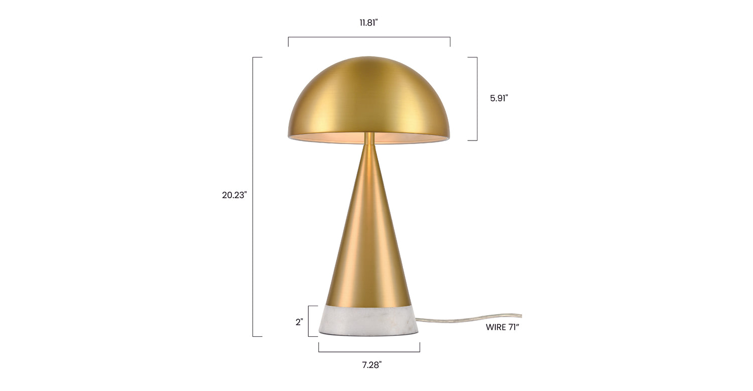 Brass/White, dimensions