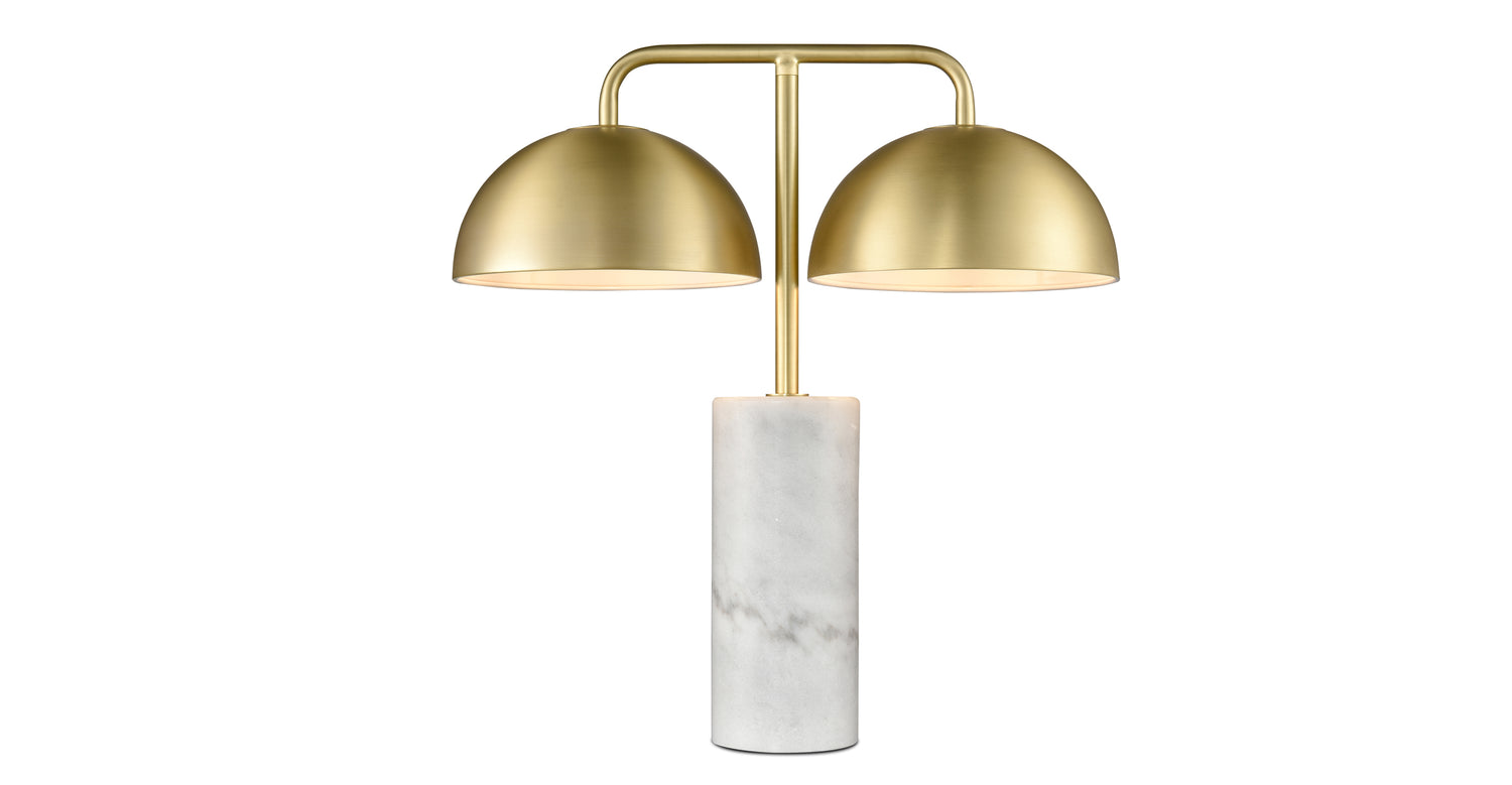 White/Brushed Brass,