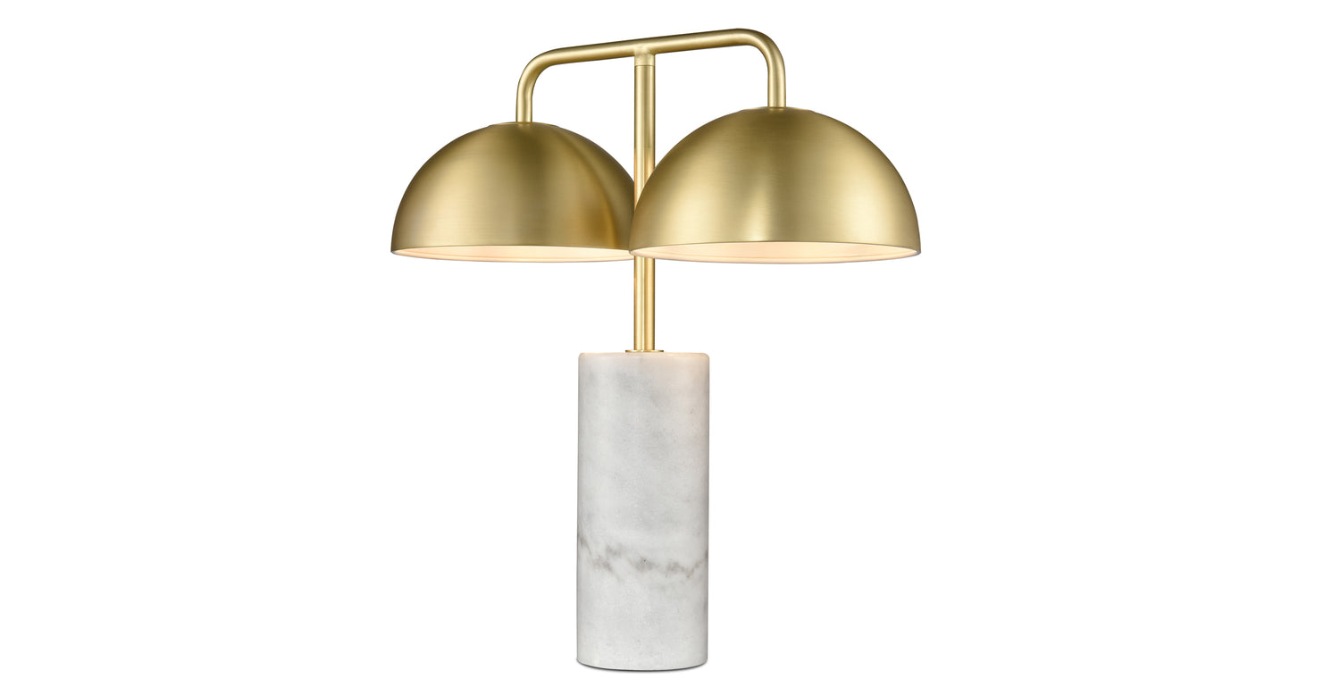 White/Brushed Brass,